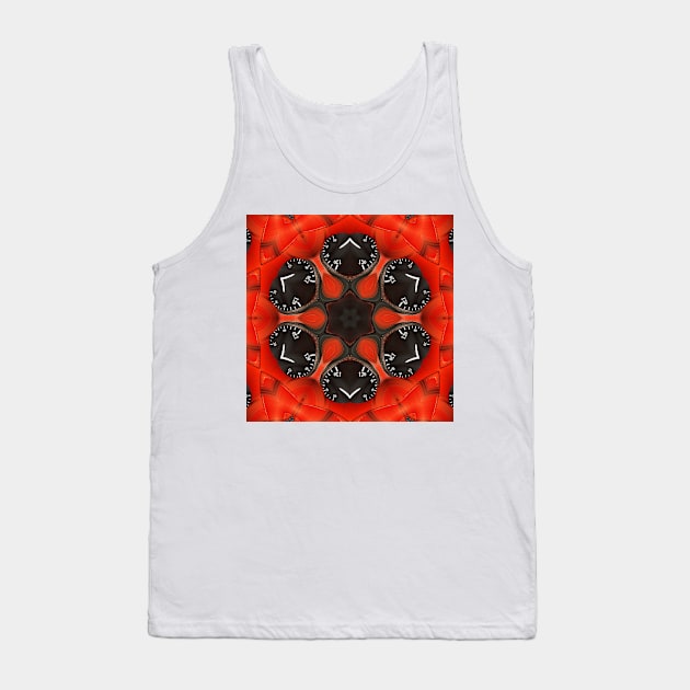 RED CONTROL . Abstract symmetrical design in vivid RED Tank Top by mister-john